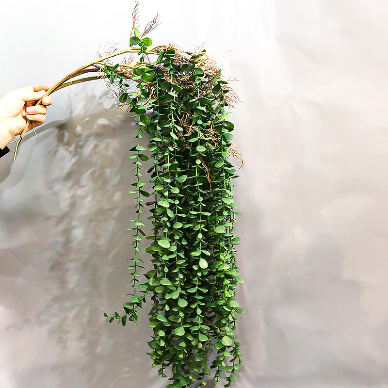 Rattan Plant Basket - 104 cm Sahte Okaliptüs Rattan Yapay