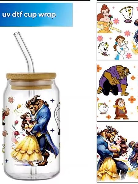 Home Decor Etsy - Çizgi film popüler Prenses UV DTF