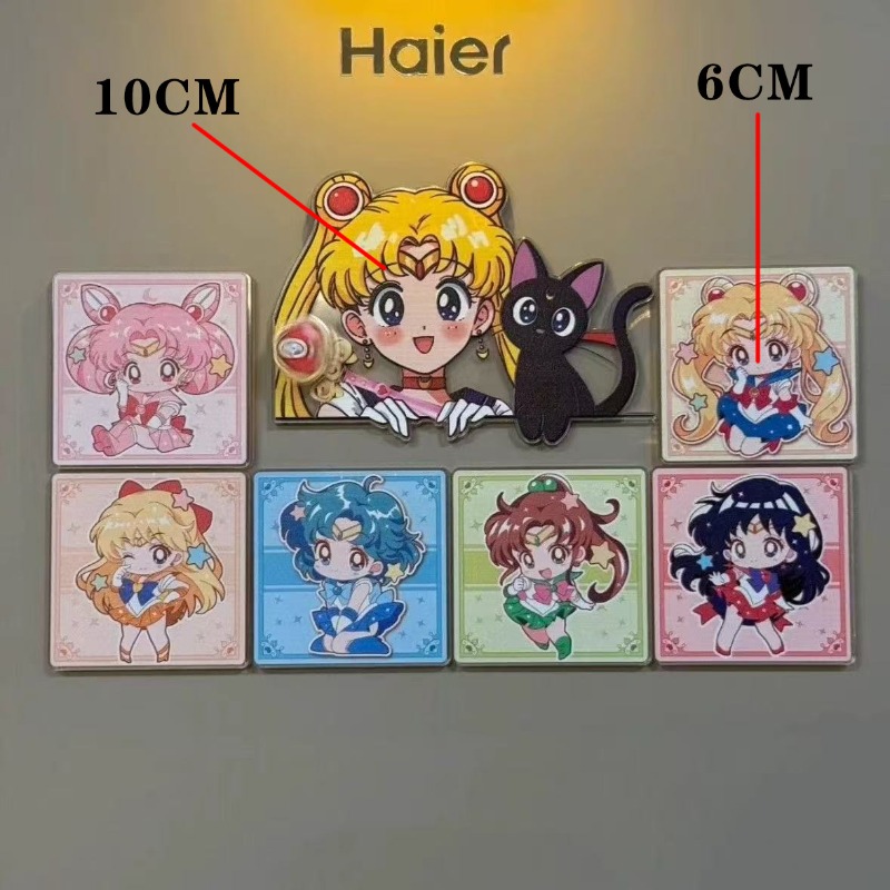 Home Decor Sticker - 7 adet/takım Sailor Moon Anime Karikatür
