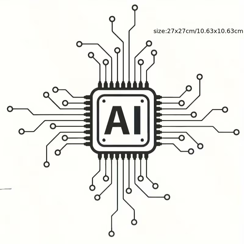 Home Decor Ai - AI Teknolojisi Devre Kartı Vinil Duvar