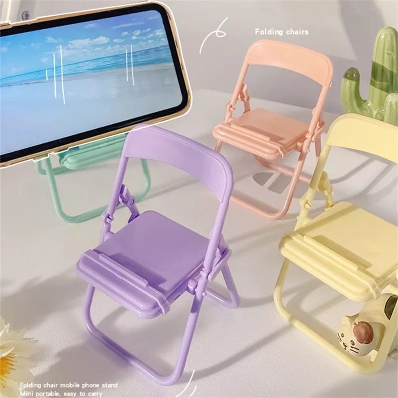 Home Decor Accessories - Sevimli Sandalye Telefon Tutucu Standı Yaratıcı