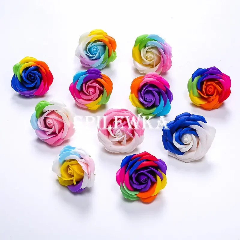Home Decor Accessories - Spilewka 6X7 cm Renkli Gül yapay