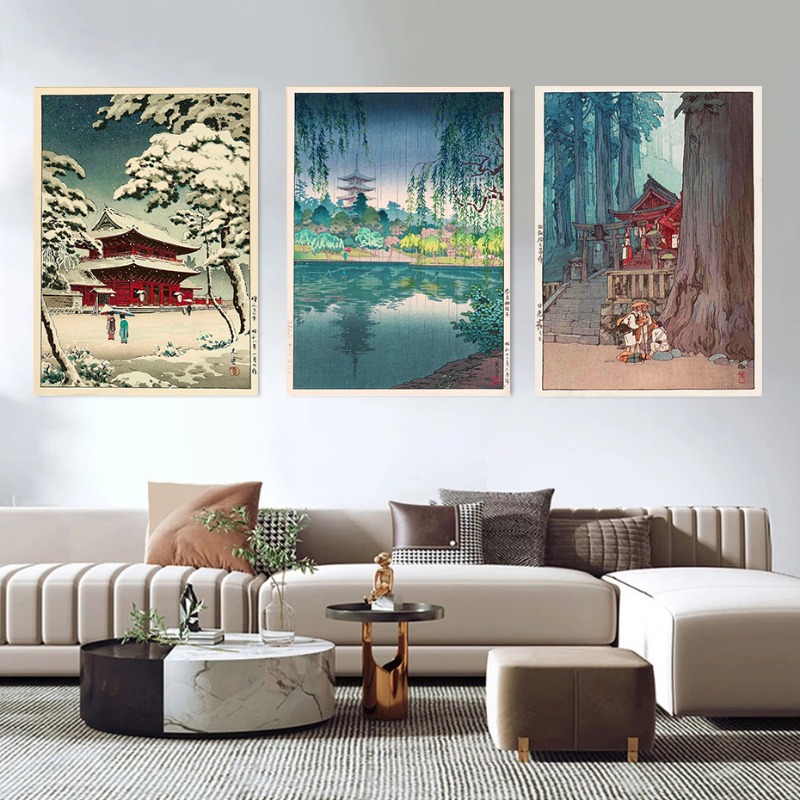 Retro Ukiyo-e Geleneksel Japon - Home Decor Japandi incelemesi ve fiyatı