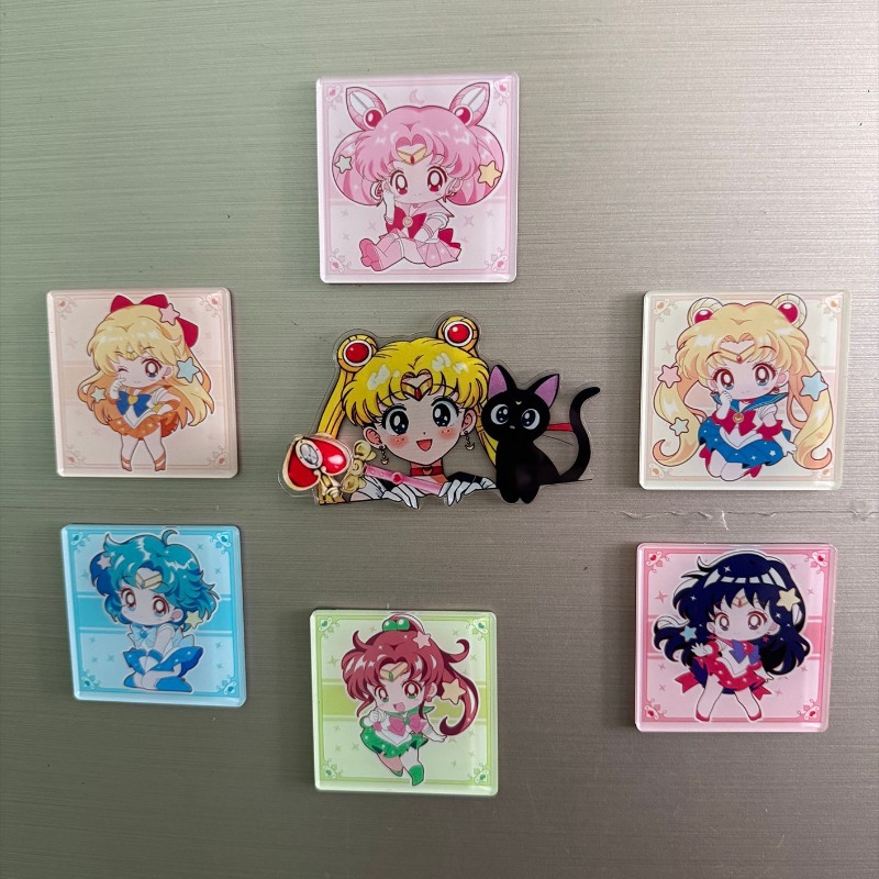 7 adet/takım Sailor Moon Anime - Home Decor Sticker incelemesi ve fiyatı