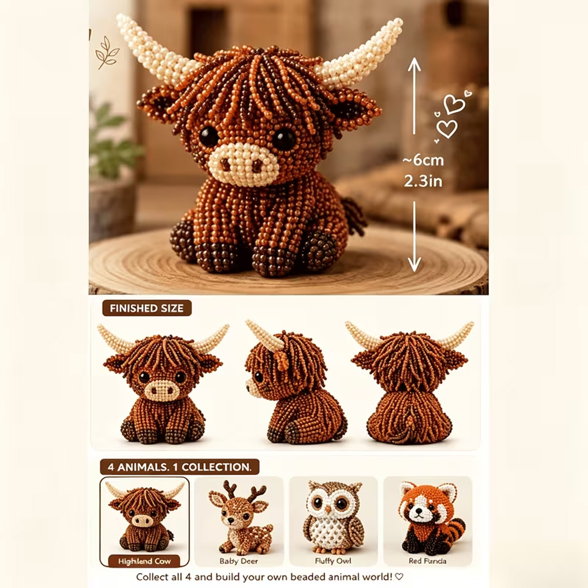 Mini 3D Boncuklu Hayvan Yapım  - Home Decor Etsy incelemesi ve fiyatı