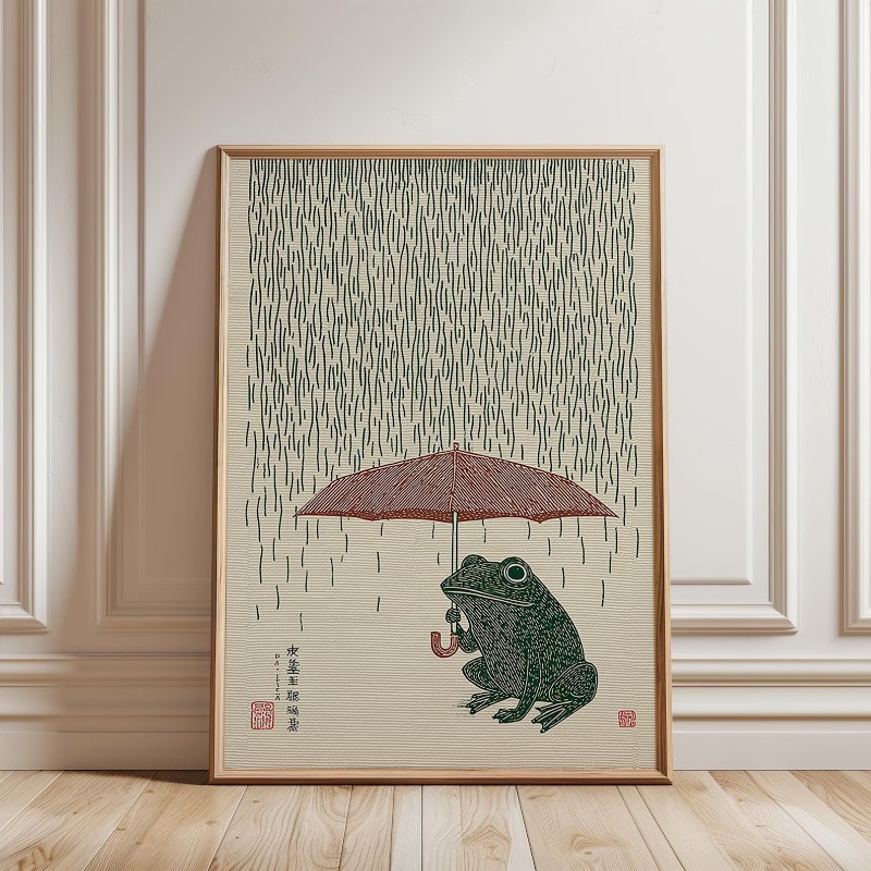 Japon Kurbağa Şemsiye Posteri, - Home Decor Japandi incelemesi ve fiyatı
