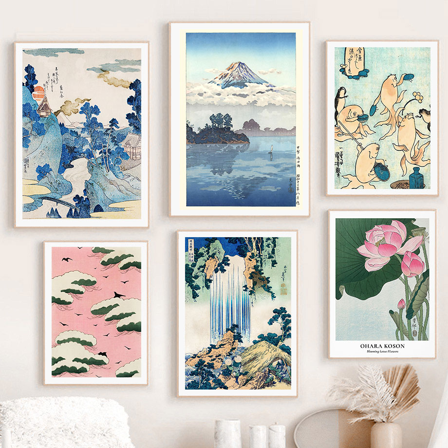 Hokusai Ohara Koson Japon sana - Home Decor Japandi incelemesi ve fiyatı