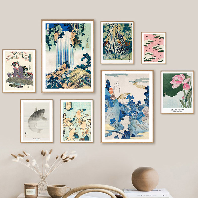 Hokusai Ohara Koson Japon sana - Home Decor Japandi incelemesi ve fiyatı