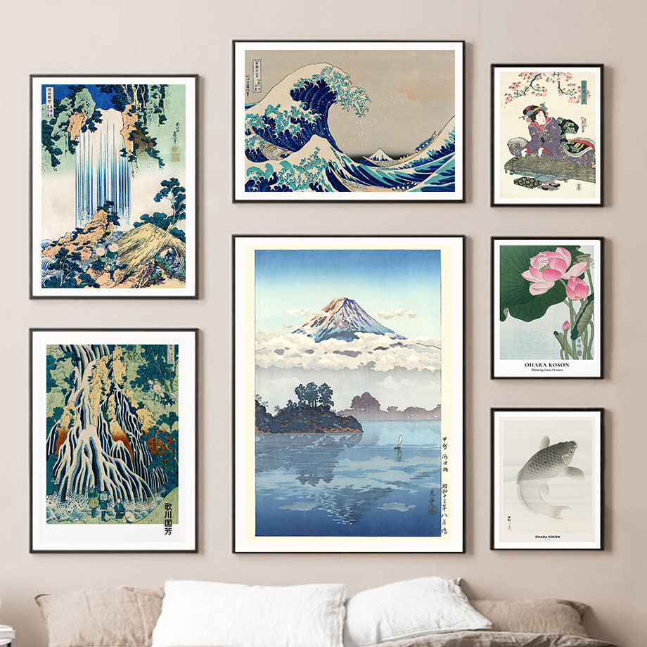 Hokusai Ohara Koson Japon sana - Home Decor Japandi incelemesi ve fiyatı