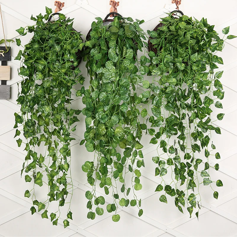 90cm yapay yeşil turp duvara a - Rattan Plant Basket incelemesi ve fiyatı