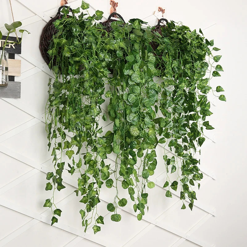90cm yapay yeşil turp duvara a - Rattan Plant Basket incelemesi ve fiyatı