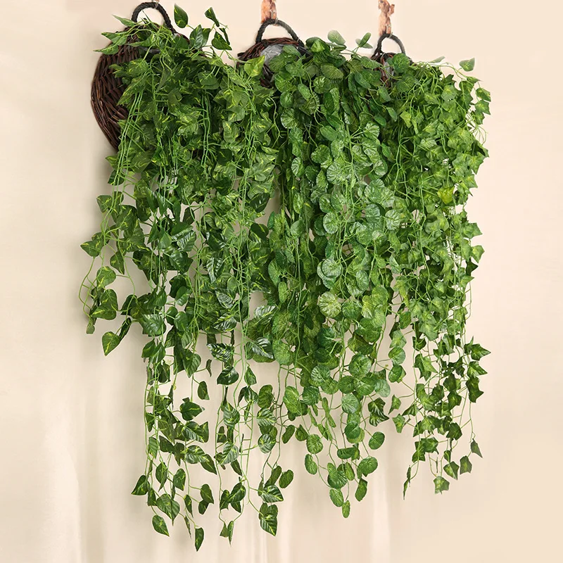 90cm yapay yeşil turp duvara a - Rattan Plant Basket incelemesi ve fiyatı