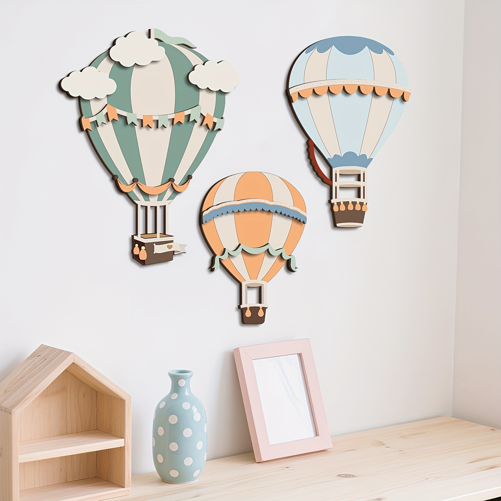 3D Sevimli Renkli Sıcak Hava B - Home Decor Etsy incelemesi ve fiyatı
