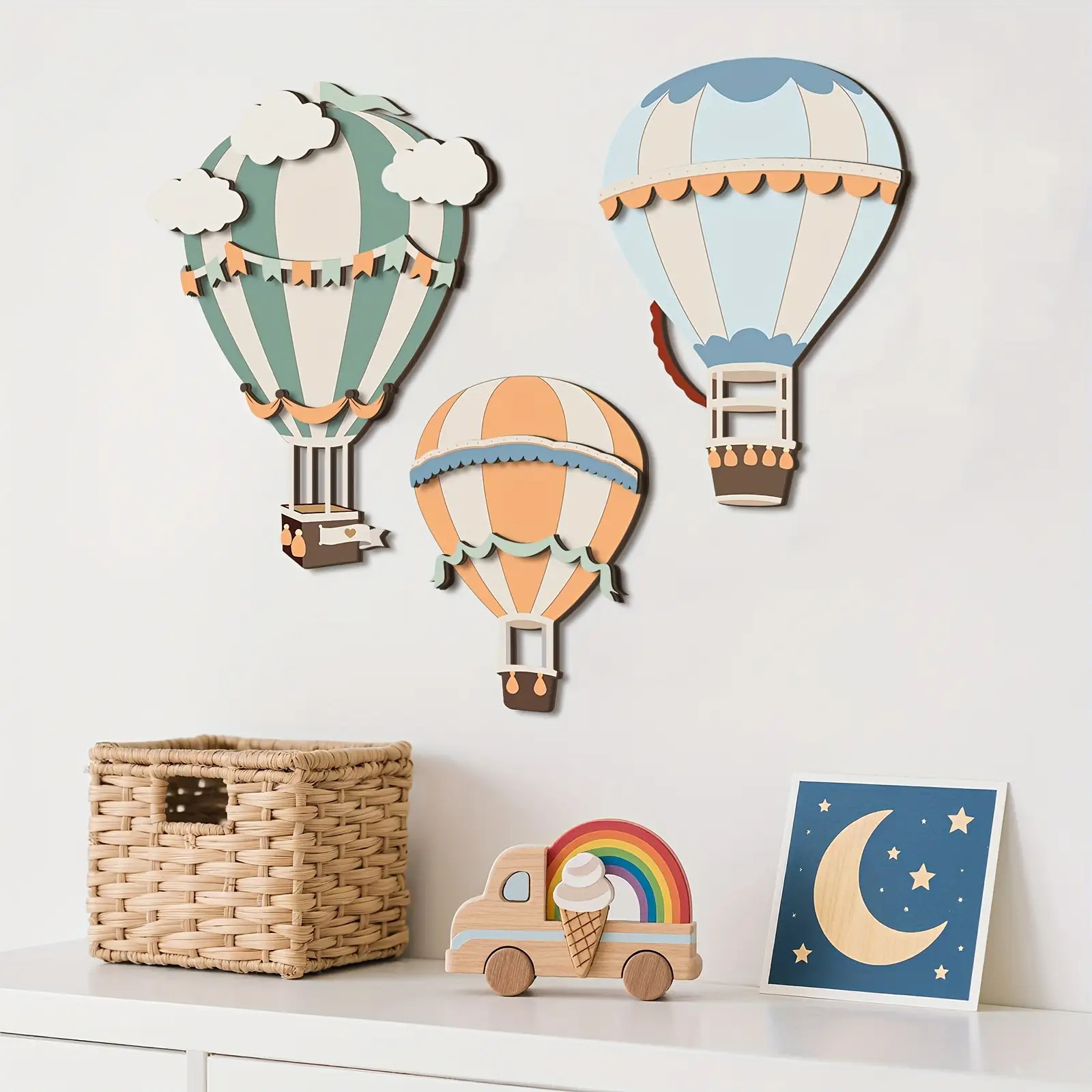 3D Sevimli Renkli Sıcak Hava B - Home Decor Etsy incelemesi ve fiyatı